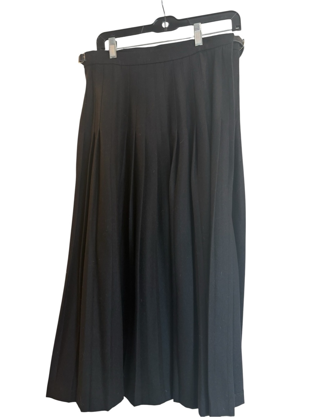 Burberry Black Pleated Maxi Skirt
